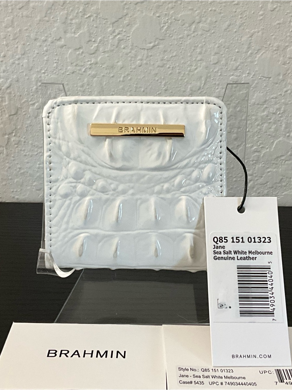 Brahmin Jane SEA SALT WHITE MELBOURNE Wallet W/Partial Eye NWT